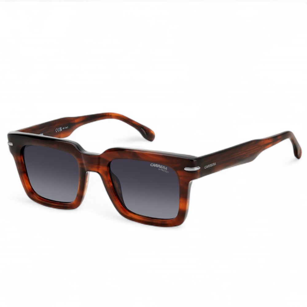 NWT Men’s Carrera Thick Frame Square Brown Sunglasses (52-21-150 mm) - Picture 5 of 5